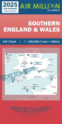 Carte VFR Airmillion Southern England & Wales 2025