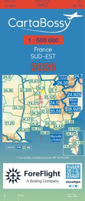 CARTE  VFR  BOSSY  FRANCE  Sud-Est  2026  /  1:500 000