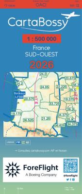 CARTE VFR BOSSY FRANCE Sud-Ouest 2026  /  1:500 000
