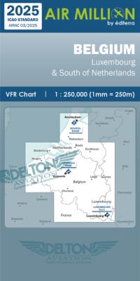 Carte VFR Airmillion Belgique 2025