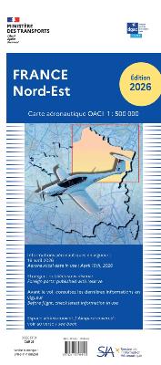 CARTE OACI / SIA (Ex-IGN) 1:500 000e NORD-EST 2026 (VERSION PAPIER)