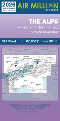 Carte VFR Airmillion The Alps 2026